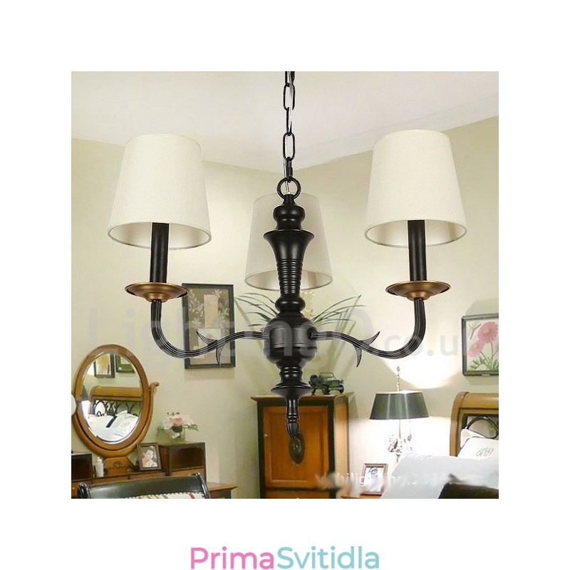 3 Light Contemporary Retro Candle Style Luster