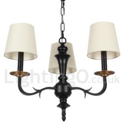 3 Light Contemporary Retro Candle Style Luster