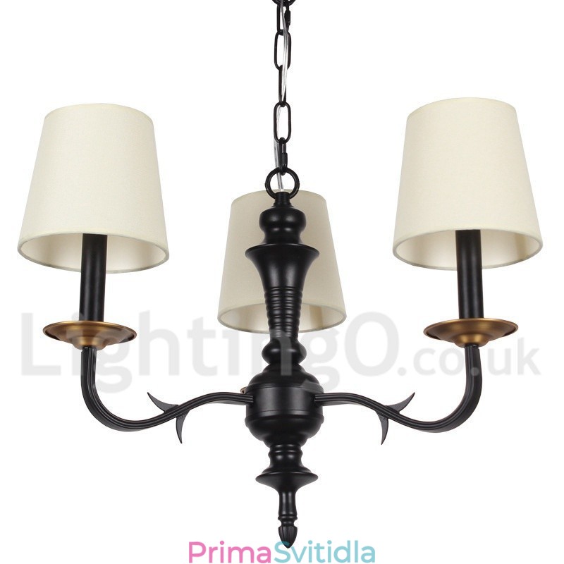 3 Light Contemporary Retro Candle Style Luster