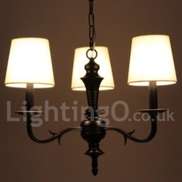 3 Light Contemporary Retro Candle Style Luster