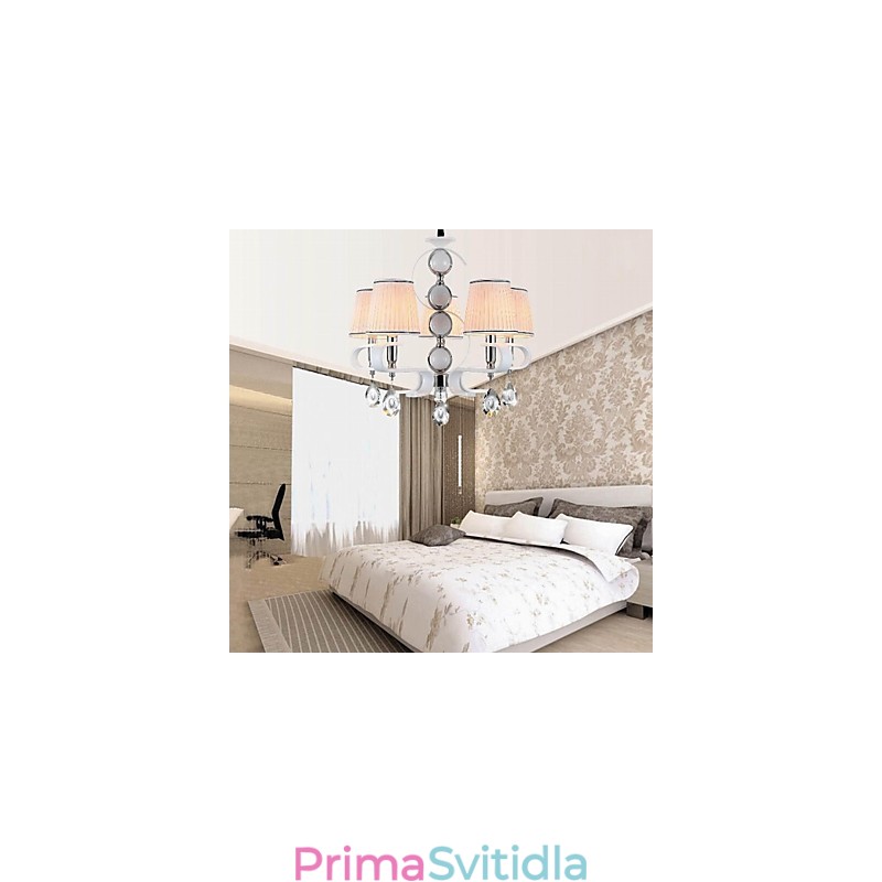 Látkový lustr 5 Lehká moderní minimalistická vysoce kvalitní lampa