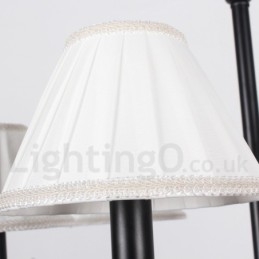 3 Light Retro Contemporary Black Candle Style Lustr