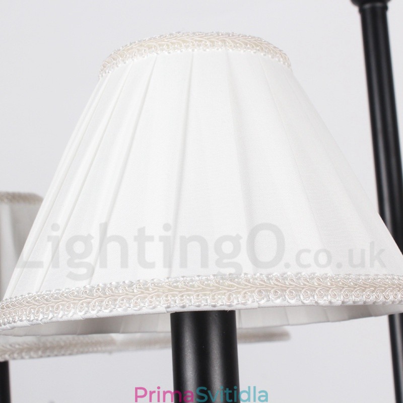 3 Light Retro Contemporary Black Candle Style Lustr