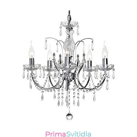 Elegantní křišťálový lustr s 5 světly Elegantní křišťálový lustr s 5 světly