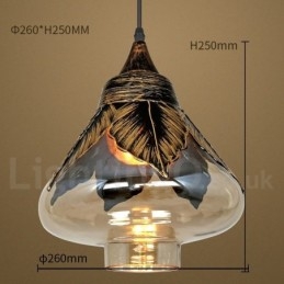 Evropská retro skleněná závěsná lampa do salonku