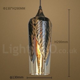 Evropská retro skleněná závěsná lampa do salonku