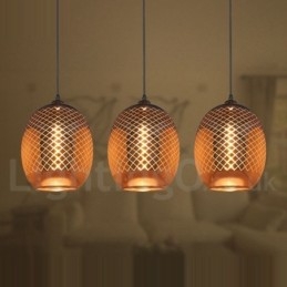 Rustikální skleněné závěsné svítidlo Evropská kavárna závěsná lampa