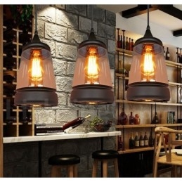 Evropské Retro Lounge Skleněné závěsné svítidlo