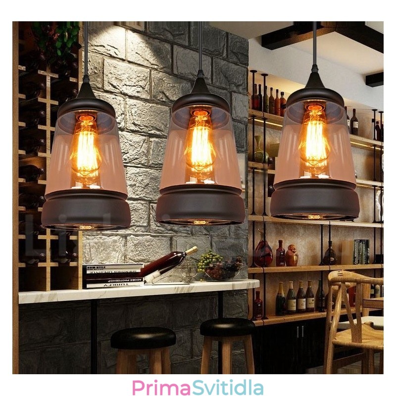 Evropské Retro Lounge Skleněné závěsné svítidlo