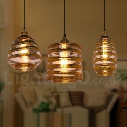 Evropská skleněná závěsná lampa Cafe Lounge Závěsná lampa