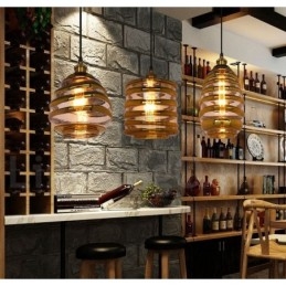 Evropská skleněná závěsná lampa Cafe Lounge Závěsná lampa