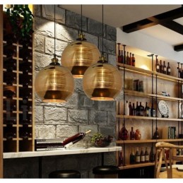 Evropské skleněné závěsné svítidlo Cafe závěsná lampa