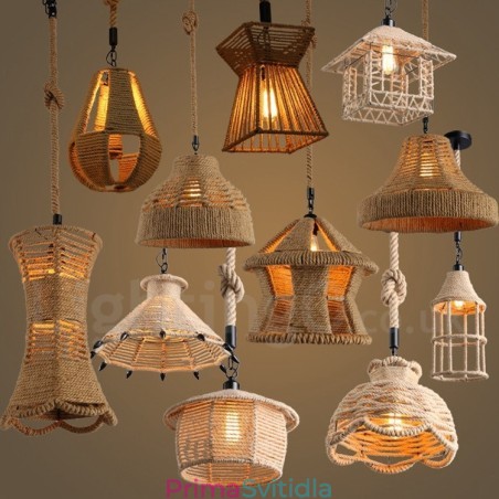 1 Light Rustic Lodge Pendant Light Cafe Konopné provazové závěsné svítidlo 1 Light Rustic Lodge Pendant Light Cafe Konopné provazové závěsné svítidlo
