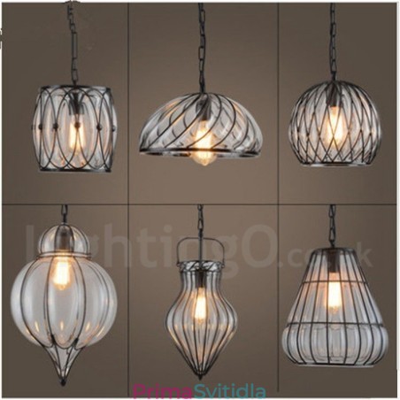 1 Light Vintage Cafe Skleněné závěsné světlo Loft Závěsná lampa 1 Light Vintage Cafe Skleněné závěsné světlo Loft Závěsná lampa