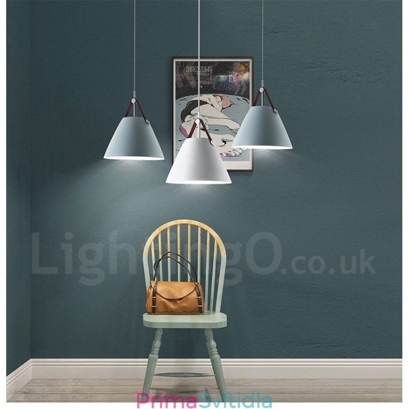 1 Lehká závěsná lampa v severském stylu Vintage Závěsná lampa