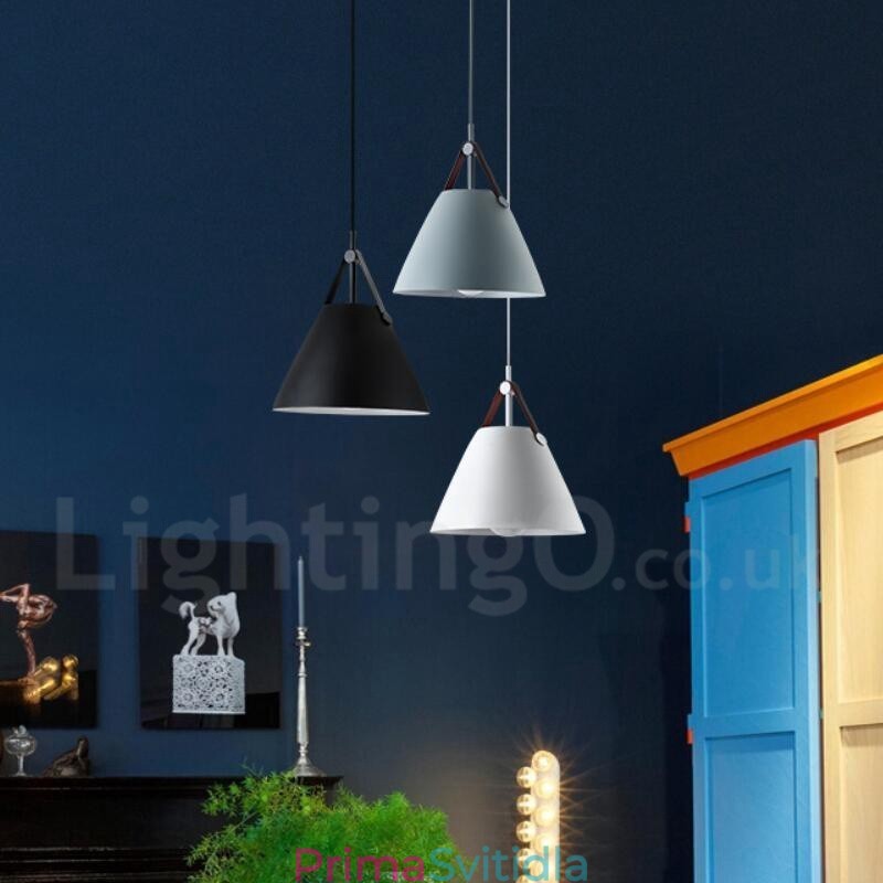 1 Lehká závěsná lampa v severském stylu Vintage Závěsná lampa