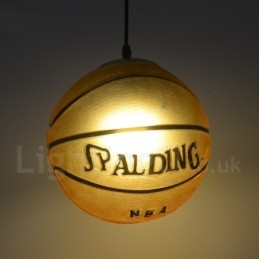 1 Light Vintage Moderní Současné Basketbalové Skleněné Stínidlo Závěsné Světlo