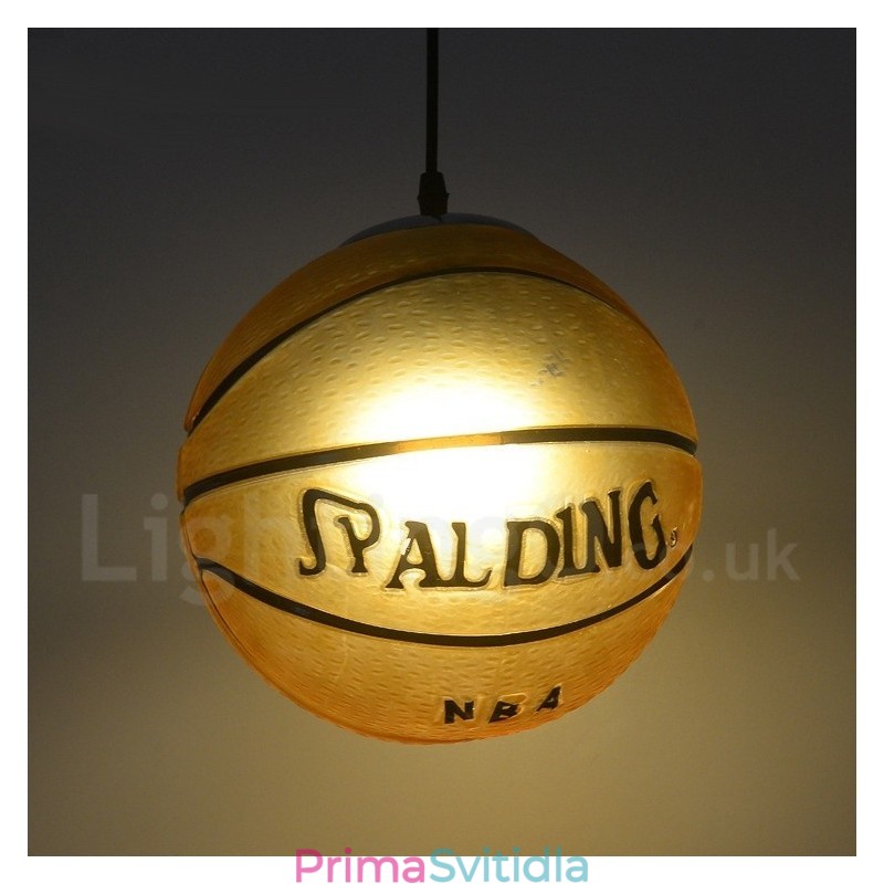 1 Light Vintage Moderní Současné Basketbalové Skleněné Stínidlo Závěsné Světlo