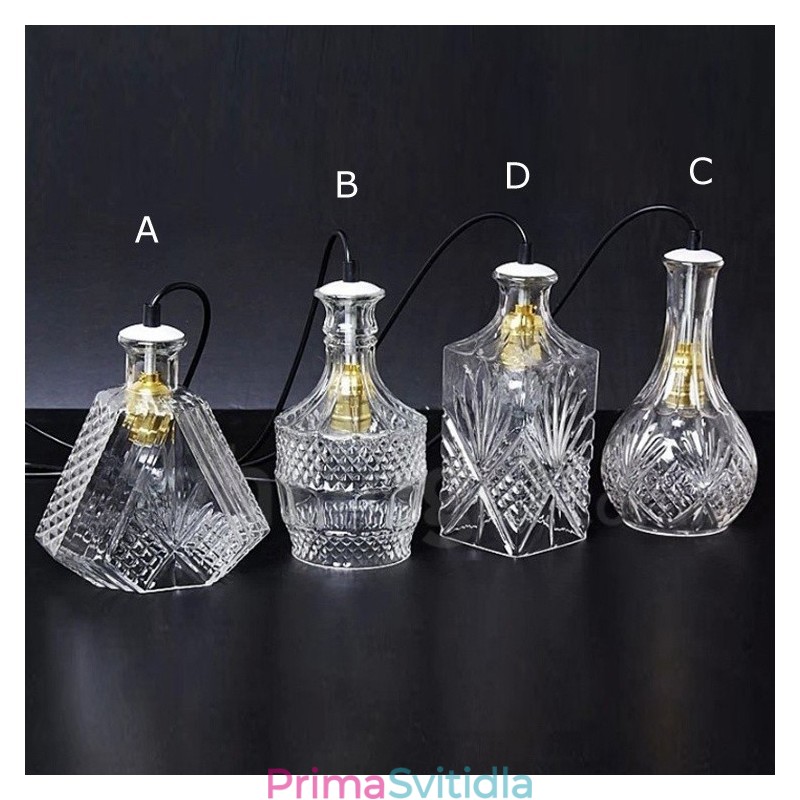 1 Light Rustic Lodge Glass Cafe Pendant Light