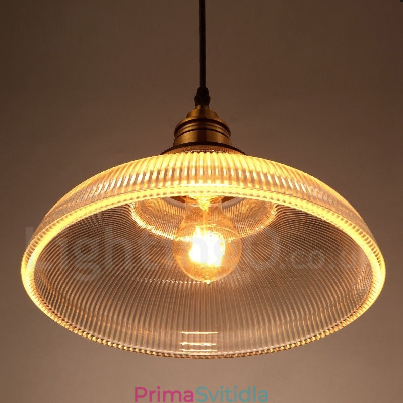 1 Light Vintage skleněné závěsné světlo