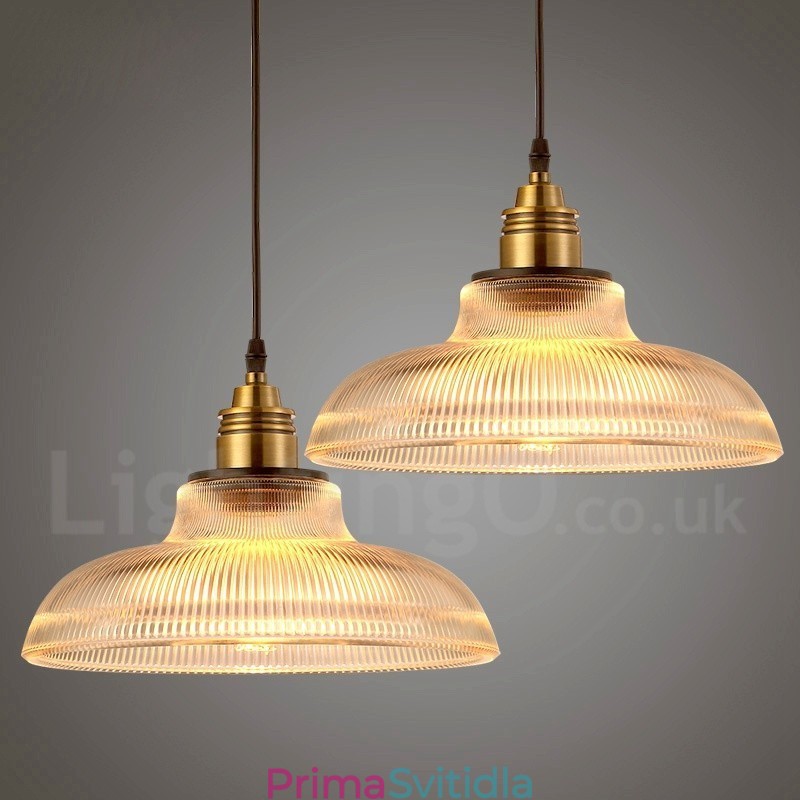 1 Light Vintage skleněné závěsné světlo