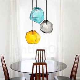 1 Light Rustic Lodge Závěsné svítidlo se skleněným stínidlem