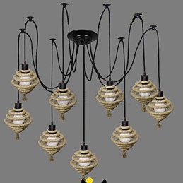 The Nordic Country Retro Honeycomb Chandelier Lustrová lampa The Heavenly Maids Scatter Blossoms.