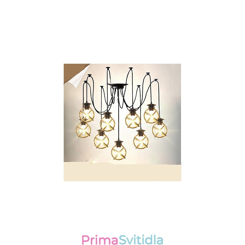 Lanová lampa Lustr Oblečení dlouhé Creative The Heavenly Maids Scatter Blossoms. Pavoučí lampa