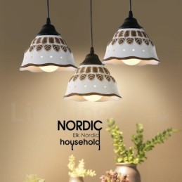1 Lehké moderní moderní závěsné svítidlo s keramickým stínidlem