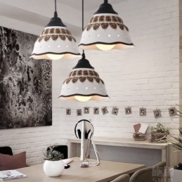 1 Lehké moderní moderní závěsné svítidlo s keramickým stínidlem