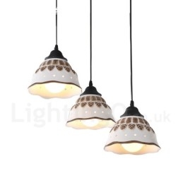1 Lehké moderní moderní závěsné svítidlo s keramickým stínidlem