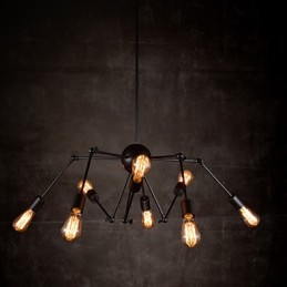 Creative 8 Light Brushed Nickel Lustr