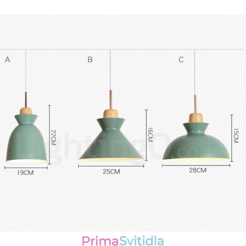 1 Lehké moderní moderní ocelové závěsné svítidlo se stínidlem z hliníkové slitiny