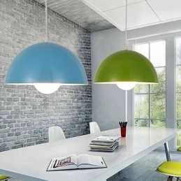 1 Lehké moderní moderní ocelové závěsné svítidlo se stínidlem z hliníkové slitiny