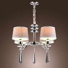 Moderní současný tradiční klasický rustikální lustr z kovu Vintage Island Crystal Chrome