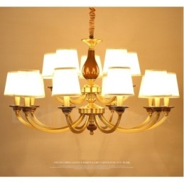 15 Light Retro Rustikální luxusní mosazný závěsný lustr se skleněným stínidlem