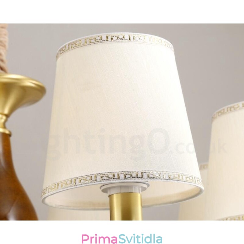 15 Light Retro Rustikální luxusní mosazný závěsný lustr se skleněným stínidlem