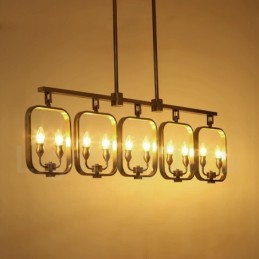 Retro rustikální luxusní mosazný závěsný lampový lustr