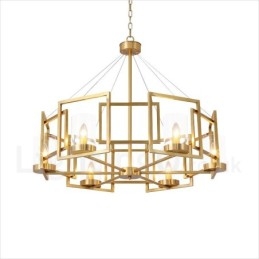 6 Light Retro Rustikální luxusní mosazný závěsný lustr se skleněným stínidlem