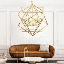 6 Lehký retro rustikální luxusní mosazný závěsný lampový lustr