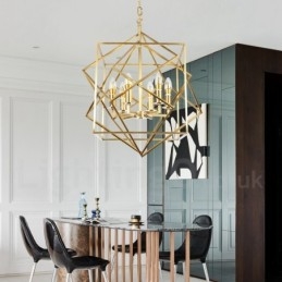 6 Lehký retro rustikální luxusní mosazný závěsný lampový lustr