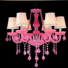 Kávová lampa Project Light Candle Crystal závěsná lampa Růžová A