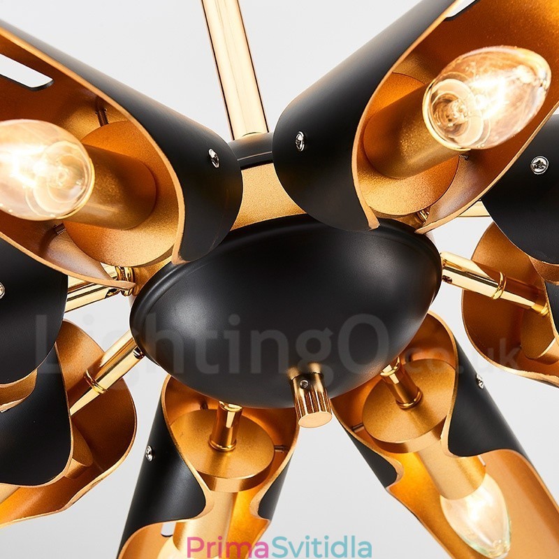 5 Light Retro Rustikální luxusní závěsná lampa z hliníkové slitiny se stínidlem z hliníkové slitiny