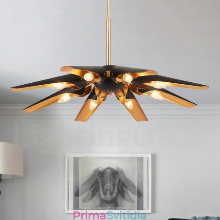 8 Lehký retro rustikální luxusní závěsná lampa z hliníkové slitiny se stínidlem z hliníkové slitiny 8 Lehký retro rustikální luxusní závěsná lampa z hliníkové slitiny se stínidlem z hliníkové slitiny