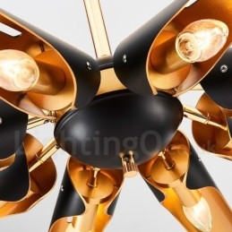 8 Lehký retro rustikální luxusní závěsná lampa z hliníkové slitiny se stínidlem z hliníkové slitiny