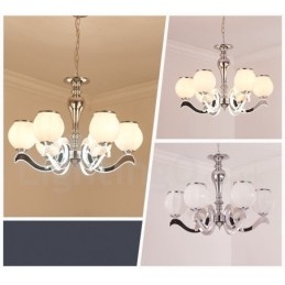6 Lehké moderní moderní luxusní závěsné svítidlo se skleněným stínidlem