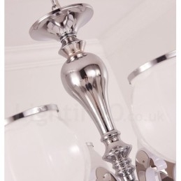 6 Lehké moderní moderní luxusní závěsné svítidlo se skleněným stínidlem