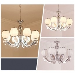 8 Lehké moderní moderní luxusní závěsné svítidlo se skleněným stínidlem