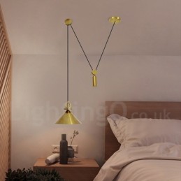 Čistá měď Moderní, současný severský styl Závěsná světelná mosazná stropní lampa