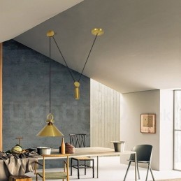 Čistá měď Moderní, současný severský styl Závěsná světelná mosazná stropní lampa